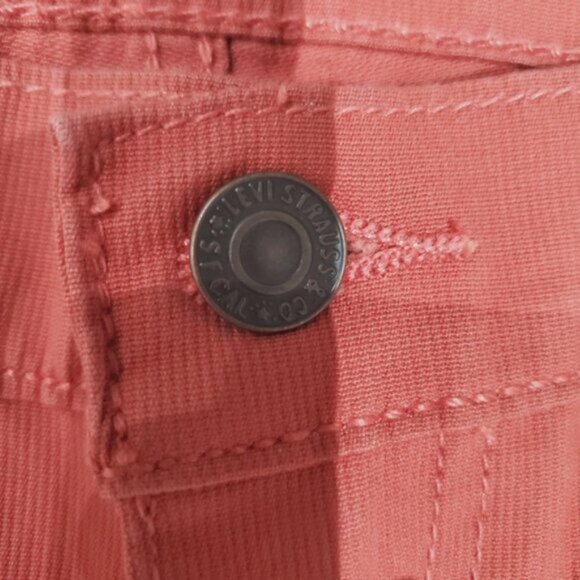 LEVI'S 513 Special Edition Salmon Red Denim Jeans - Picture 10 of 16